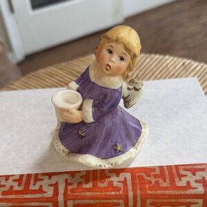 1982 Gobel  Handarbeit Angel candle holder with stars. Vintage great condition